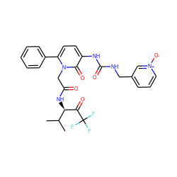 CC(C)[C@@H](NC(=O)Cn1c(-c2ccccc2)ccc(NC(=O)NCc2ccc[n+]([O-])c2)c1=O)C(=O)C(F)(F)F ZINC000026985012