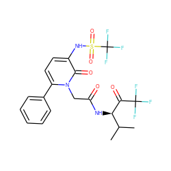 CC(C)[C@@H](NC(=O)Cn1c(-c2ccccc2)ccc(NS(=O)(=O)C(F)(F)F)c1=O)C(=O)C(F)(F)F ZINC000026972850