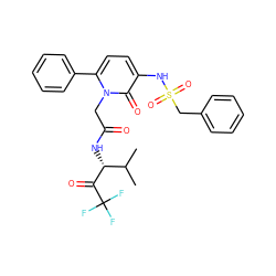 CC(C)[C@@H](NC(=O)Cn1c(-c2ccccc2)ccc(NS(=O)(=O)Cc2ccccc2)c1=O)C(=O)C(F)(F)F ZINC000026983123