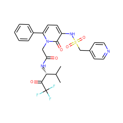 CC(C)[C@@H](NC(=O)Cn1c(-c2ccccc2)ccc(NS(=O)(=O)Cc2ccncc2)c1=O)C(=O)C(F)(F)F ZINC000026977211