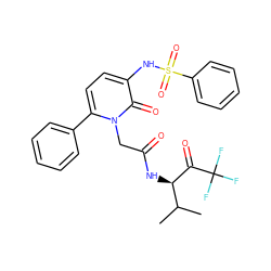 CC(C)[C@@H](NC(=O)Cn1c(-c2ccccc2)ccc(NS(=O)(=O)c2ccccc2)c1=O)C(=O)C(F)(F)F ZINC000026273723