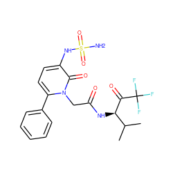 CC(C)[C@@H](NC(=O)Cn1c(-c2ccccc2)ccc(NS(N)(=O)=O)c1=O)C(=O)C(F)(F)F ZINC000013738741