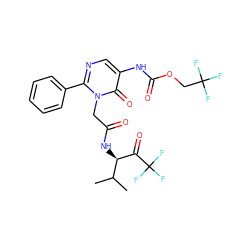 CC(C)[C@@H](NC(=O)Cn1c(-c2ccccc2)ncc(NC(=O)OCC(F)(F)F)c1=O)C(=O)C(F)(F)F ZINC000003842971