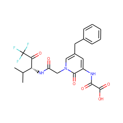 CC(C)[C@@H](NC(=O)Cn1cc(Cc2ccccc2)cc(NC(=O)C(=O)O)c1=O)C(=O)C(F)(F)F ZINC000013738576