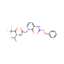 CC(C)[C@@H](NC(=O)Cn1cccc(NC(=O)OCc2ccccc2)c1=O)C(=O)C(F)(F)F ZINC000013738558