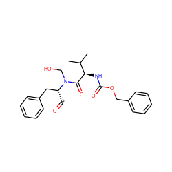 CC(C)[C@@H](NC(=O)OCc1ccccc1)C(=O)N(CO)[C@H](C=O)Cc1ccccc1 ZINC000026468597