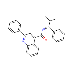 CC(C)[C@@H](NC(=O)c1cc(-c2ccccc2)nc2ccccc12)c1ccccc1 ZINC000013795590