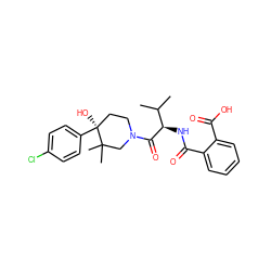 CC(C)[C@@H](NC(=O)c1ccccc1C(=O)O)C(=O)N1CC[C@](O)(c2ccc(Cl)cc2)C(C)(C)C1 ZINC000096272217