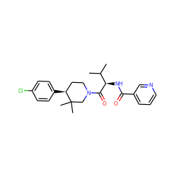 CC(C)[C@@H](NC(=O)c1cccnc1)C(=O)N1CC[C@H](c2ccc(Cl)cc2)C(C)(C)C1 ZINC000096272190