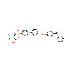 CC(C)[C@@H](NS(=O)(=O)c1ccc(-c2ccc(COc3ccc(C(=O)c4ccccc4)cc3)cc2)cc1)C(=O)O ZINC000044404634