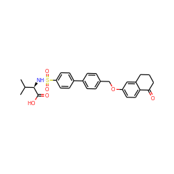 CC(C)[C@@H](NS(=O)(=O)c1ccc(-c2ccc(COc3ccc4c(c3)CCCC4=O)cc2)cc1)C(=O)O ZINC000035836033