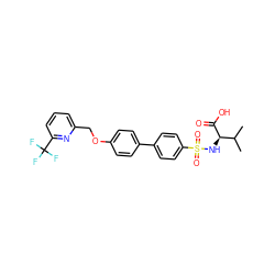 CC(C)[C@@H](NS(=O)(=O)c1ccc(-c2ccc(OCc3cccc(C(F)(F)F)n3)cc2)cc1)C(=O)O ZINC000073140496