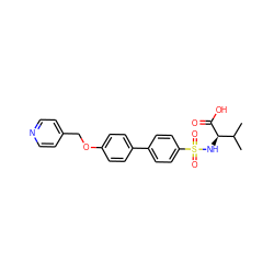 CC(C)[C@@H](NS(=O)(=O)c1ccc(-c2ccc(OCc3ccncc3)cc2)cc1)C(=O)O ZINC000073140121