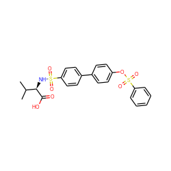 CC(C)[C@@H](NS(=O)(=O)c1ccc(-c2ccc(OS(=O)(=O)c3ccccc3)cc2)cc1)C(=O)O ZINC000073139757