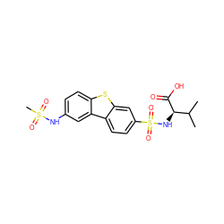 CC(C)[C@@H](NS(=O)(=O)c1ccc2c(c1)sc1ccc(NS(C)(=O)=O)cc12)C(=O)O ZINC000043014711