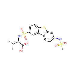 CC(C)[C@@H](NS(=O)(=O)c1ccc2sc3cc(NS(C)(=O)=O)ccc3c2c1)C(=O)O ZINC000043024835