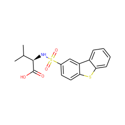 CC(C)[C@@H](NS(=O)(=O)c1ccc2sc3ccccc3c2c1)C(=O)O ZINC000043020974