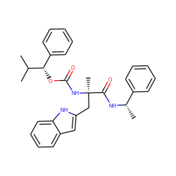 CC(C)[C@@H](OC(=O)N[C@](C)(Cc1cc2ccccc2[nH]1)C(=O)N[C@@H](C)c1ccccc1)c1ccccc1 ZINC000029469152