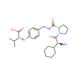 CC(C)[C@@H](Oc1ccc(CNC(=O)[C@@H]2CCCN2C(=O)[C@@H](N)C2CCCCC2)cc1)C(=O)O ZINC000028386899