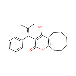 CC(C)[C@@H](c1ccccc1)c1c(O)c2c(oc1=O)CCCCCC2 ZINC000013741440