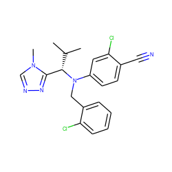 CC(C)[C@@H](c1nncn1C)N(Cc1ccccc1Cl)c1ccc(C#N)c(Cl)c1 ZINC000043024781