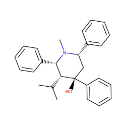 CC(C)[C@@H]1[C@H](c2ccccc2)N(C)[C@H](c2ccccc2)C[C@]1(O)c1ccccc1 ZINC000005002470