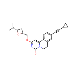 CC(C)[C@@H]1C[C@H](COc2cc3n(c(=O)n2)CCc2cc(C#CC4CC4)ccc2-3)O1 ZINC000209705255