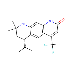 CC(C)[C@@H]1CC(C)(C)Nc2cc3[nH]c(=O)cc(C(F)(F)F)c3cc21 ZINC000013778389