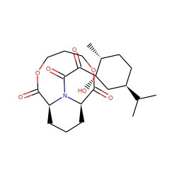 CC(C)[C@@H]1CC[C@@H](C)[C@](O)(C(=O)C(=O)N2[C@H]3CCC[C@@H]2C(=O)OCCCOC3=O)C1 ZINC000027308755
