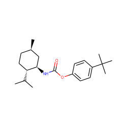 CC(C)[C@@H]1CC[C@@H](C)C[C@H]1NC(=O)Oc1ccc(C(C)(C)C)cc1 ZINC000049785018