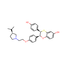 CC(C)[C@@H]1CCN(CCOc2ccc([C@@H]3Oc4ccc(O)cc4S[C@@H]3c3ccc(O)cc3)cc2)C1 ZINC000028337561