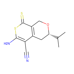CC(C)[C@@H]1Cc2c(C#N)c(N)sc(=S)c2CO1 ZINC000006499406