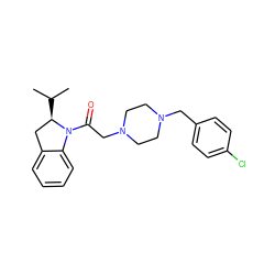 CC(C)[C@@H]1Cc2ccccc2N1C(=O)CN1CCN(Cc2ccc(Cl)cc2)CC1 ZINC000022941278