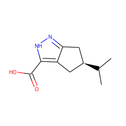 CC(C)[C@@H]1Cc2n[nH]c(C(=O)O)c2C1 ZINC000058537989