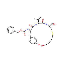 CC(C)[C@@H]1NC(=O)[C@@H](NC(=O)OCc2ccccc2)Cc2ccc(cc2)OCCCCSC[C@@H](C=O)NC1=O ZINC000073196407