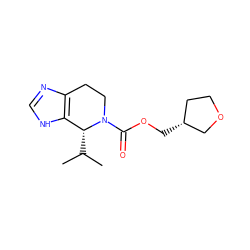 CC(C)[C@@H]1c2[nH]cnc2CCN1C(=O)OC[C@@H]1CCOC1 ZINC000068199836