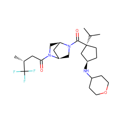 CC(C)[C@]1(C(=O)N2C[C@@H]3C[C@H]2CN3C(=O)C[C@@H](C)C(F)(F)F)CC[C@@H](NC2CCOCC2)C1 ZINC000066138401