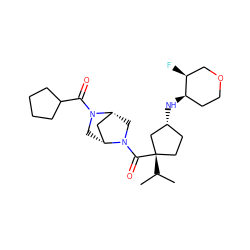 CC(C)[C@]1(C(=O)N2C[C@@H]3C[C@H]2CN3C(=O)C2CCCC2)CC[C@@H](N[C@@H]2CCOC[C@@H]2F)C1 ZINC000066066470