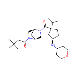 CC(C)[C@]1(C(=O)N2C[C@@H]3C[C@H]2CN3C(=O)CC(C)(C)C)CC[C@@H](NC2CCOCC2)C1 ZINC000066075305