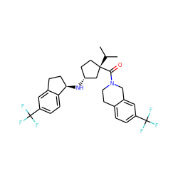 CC(C)[C@]1(C(=O)N2CCc3ccc(C(F)(F)F)cc3C2)CC[C@@H](N[C@@H]2CCc3cc(C(F)(F)F)ccc32)C1 ZINC000299854882