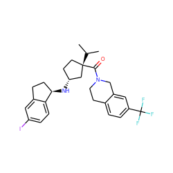 CC(C)[C@]1(C(=O)N2CCc3ccc(C(F)(F)F)cc3C2)CC[C@@H](N[C@@H]2CCc3cc(I)ccc32)C1 ZINC000299855539