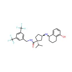 CC(C)[C@]1(C(=O)NCc2cc(C(F)(F)F)cc(C(F)(F)F)c2)CC[C@@H](N[C@@H]2CCCc3c(O)cccc32)C1 ZINC000096284320