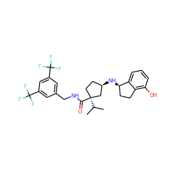 CC(C)[C@]1(C(=O)NCc2cc(C(F)(F)F)cc(C(F)(F)F)c2)CC[C@@H](N[C@@H]2CCc3c(O)cccc32)C1 ZINC000096284296