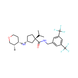 CC(C)[C@]1(C(=O)NCc2cc(C(F)(F)F)cc(C(F)(F)F)c2)CC[C@@H](N[C@H]2CCOC[C@H]2C)C1 ZINC000040429829