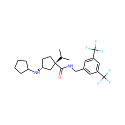 CC(C)[C@]1(C(=O)NCc2cc(C(F)(F)F)cc(C(F)(F)F)c2)CC[C@@H](NC2CCCC2)C1 ZINC000040956012