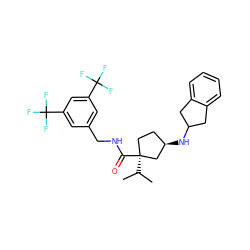 CC(C)[C@]1(C(=O)NCc2cc(C(F)(F)F)cc(C(F)(F)F)c2)CC[C@@H](NC2Cc3ccccc3C2)C1 ZINC000040952927