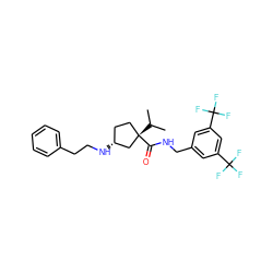 CC(C)[C@]1(C(=O)NCc2cc(C(F)(F)F)cc(C(F)(F)F)c2)CC[C@@H](NCCc2ccccc2)C1 ZINC000096284290