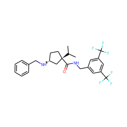 CC(C)[C@]1(C(=O)NCc2cc(C(F)(F)F)cc(C(F)(F)F)c2)CC[C@@H](NCc2ccccc2)C1 ZINC000096284289