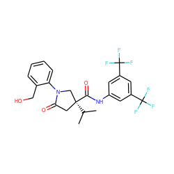 CC(C)[C@]1(C(=O)Nc2cc(C(F)(F)F)cc(C(F)(F)F)c2)CC(=O)N(c2ccccc2CO)C1 ZINC000220644907