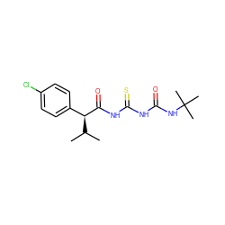 CC(C)[C@H](C(=O)NC(=S)NC(=O)NC(C)(C)C)c1ccc(Cl)cc1 ZINC000028563457